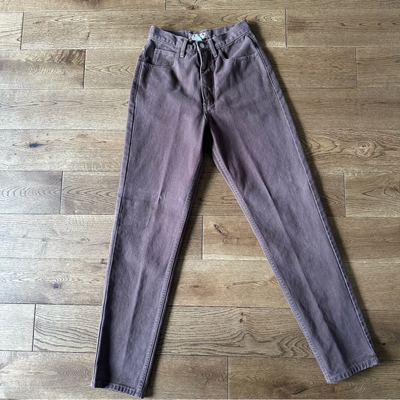Vintage GUESS Brown High Waisted Jeans Sz 27 - Picture 2 of 8
